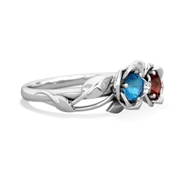 London Topaz Rose Garden 14K White Gold ring R5510