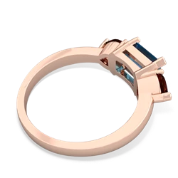 London Topaz Three Stone 14K Rose Gold ring R5235