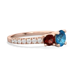 London Topaz Pave Trellis 14K Rose Gold ring R5500