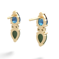 London Topaz Bowtie Drop 14K Yellow Gold earrings E0865