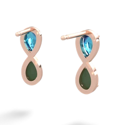 London Topaz Infinity 14K Rose Gold earrings E5050