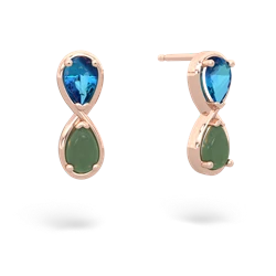 London Topaz Infinity 14K Rose Gold earrings E5050