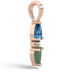 London Topaz Bowtie Drop 14K Rose Gold pendant P0865