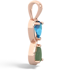 London Topaz Infinity 14K Rose Gold pendant P5050