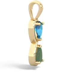 London Topaz Infinity 14K Yellow Gold pendant P5050