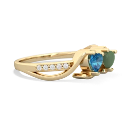 London Topaz Side By Side 14K Yellow Gold ring R3090