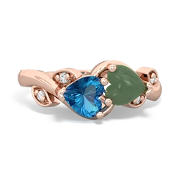 London Topaz Floral Elegance 14K Rose Gold ring R5790