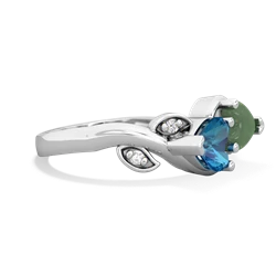 London Topaz Floral Elegance 14K White Gold ring R5790