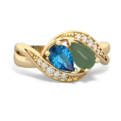 London Topaz Summer Winds 14K Yellow Gold ring R5342