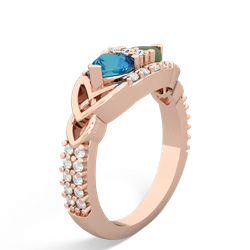 London Topaz Sparkling Celtic Knot 14K Rose Gold ring R2645