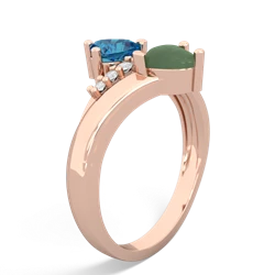 London Topaz Heart To Heart 14K Rose Gold ring R2064