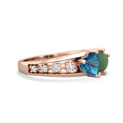 London Topaz Heart To Heart 14K Rose Gold ring R3342