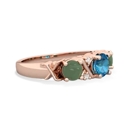 London Topaz Hugs And Kisses 14K Rose Gold ring R5016