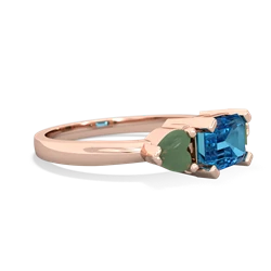 London Topaz Three Stone 14K Rose Gold ring R5235