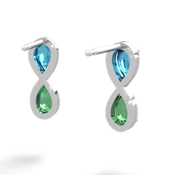 London Topaz Infinity 14K White Gold earrings E5050