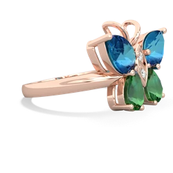 London Topaz Butterfly 14K Rose Gold ring R2215