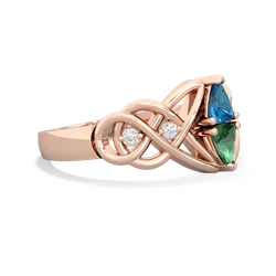 London Topaz Keepsake Celtic Knot 14K Rose Gold ring R5300