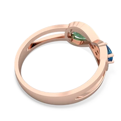 London Topaz Diamond Infinity 14K Rose Gold ring R5390