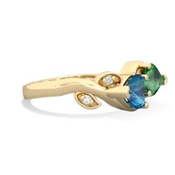 London Topaz Floral Elegance 14K Yellow Gold ring R5790