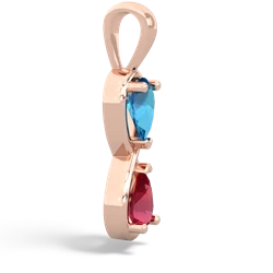 London Topaz Infinity 14K Rose Gold pendant P5050