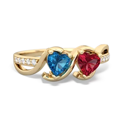 London Topaz Side By Side 14K Yellow Gold ring R3090