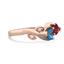 London Topaz Floral Elegance 14K Rose Gold ring R5790