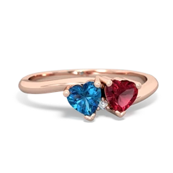 London Topaz Sweethearts 14K Rose Gold ring R5260