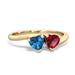 London Topaz Sweethearts 14K Yellow Gold ring R5260