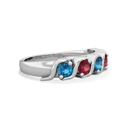 London Topaz Anniversary Band 14K White Gold ring R2089