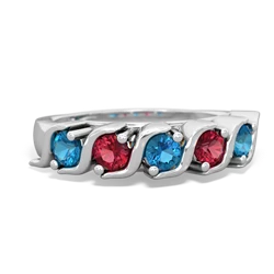 London Topaz Anniversary Band 14K White Gold ring R2089