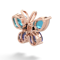 London Topaz Butterfly 14K Rose Gold pendant P2215