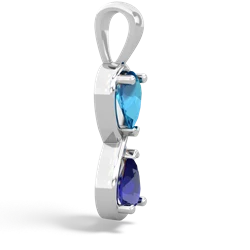 London Topaz Infinity 14K White Gold pendant P5050