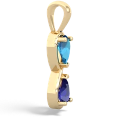 London Topaz Infinity 14K Yellow Gold pendant P5050