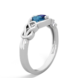 London Topaz Celtic Love Knot 14K White Gold ring R5420