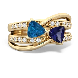 London Topaz Bowtie 14K Yellow Gold ring R2360