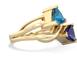 London Topaz Split Band Swirl 14K Yellow Gold ring R2341