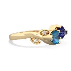 London Topaz Floral Elegance 14K Yellow Gold ring R5790