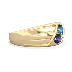 London Topaz Men's Streamline 14K Yellow Gold ring R0460