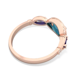 London Topaz Milgrain Marquise 14K Rose Gold ring R5700