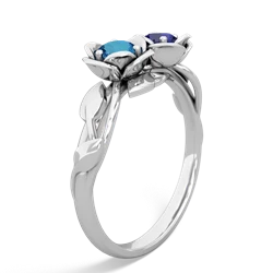 London Topaz Rose Garden 14K White Gold ring R5510