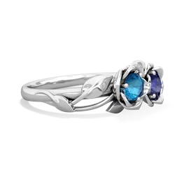 London Topaz Rose Garden 14K White Gold ring R5510