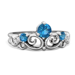 Sapphire Crown Keepsake 14K White Gold ring R5740