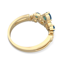 White Topaz Crown Keepsake 14K Yellow Gold ring R5740