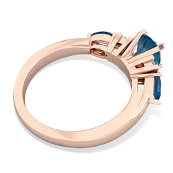 Opal 6Mm Round Eternal Embrace Engagement 14K Rose Gold ring R2005