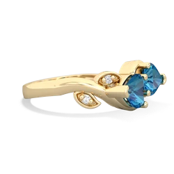 London Topaz Floral Elegance 14K Yellow Gold ring R5790