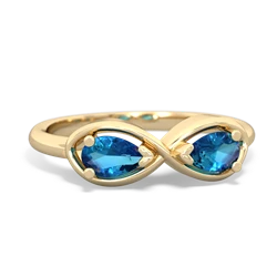 London Topaz Infinity 14K Yellow Gold ring R5050