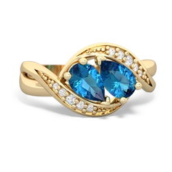 London Topaz Summer Winds 14K Yellow Gold ring R5342