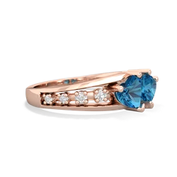 London Topaz Heart To Heart 14K Rose Gold ring R3342