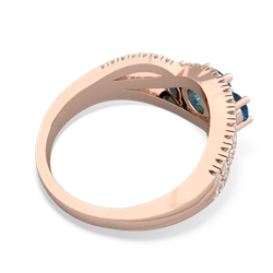 Opal Three Stone Aurora 14K Rose Gold ring R3080