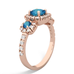 Aquamarine Regal Halo 14K Rose Gold ring R5350